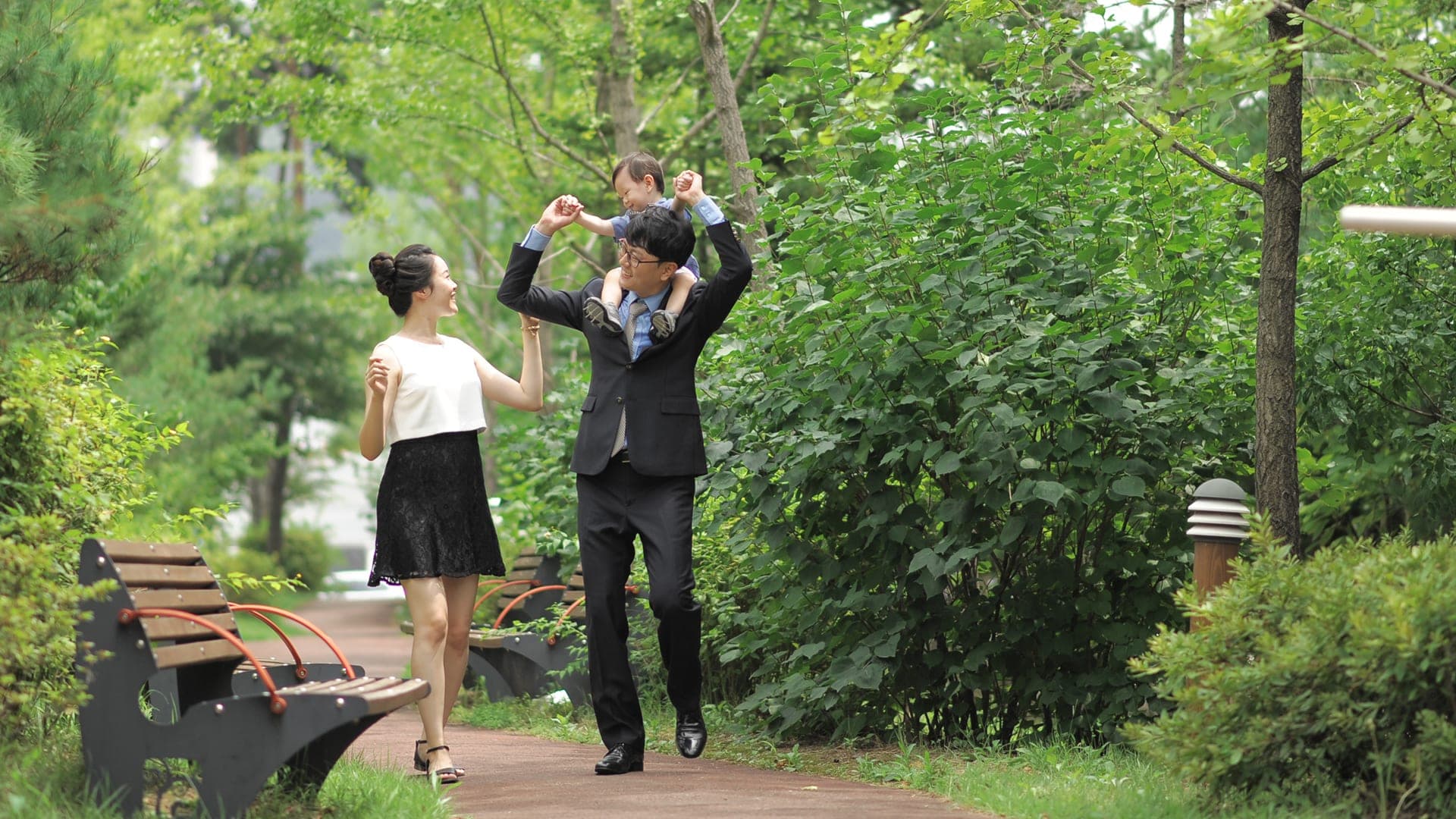 봄 야외촬영 - 가족과 함께